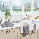 Dexam Double Oven Gloves Love Colour 100% Cotton Slate Grey image 4