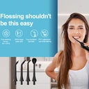 Sunluxy Wireless Portable Water Flosser – 140PSI Strong Water Pressure, 5 Modes, 360° Rotatable Nozzle, 300ml Large Tank, 40-Day Battery Life, Equipped with 4 Types of Nozzles, F5 Black image 2