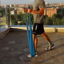 3PK Flat Resistance Band - TPE Size: 15*120cm   Light/Medium/Heavy Resistance， durable resistance，No smell， Soft Touch，Excellent stretchability image 6