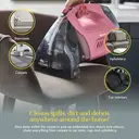 Swan TV's Queen of Clean Handheld Carpet Cleaner, 480 ml Water Tank, 500W - Pink, SC18410QOCN image 3