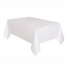 Unique Plastic Table Cover, White, 1.37 x 2.74m image 0