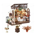 Robotime Rolife No.17 Cafe Shop DIY Dollhouse Kit 25 x 15 x 19.5cm 1PC,Home decoration, bookshelf decoration,Craft Gifts for Adults and Teens,Educational toys image 1