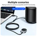 HOCO E150 Liantu Built-in Cable Car AUX Bluetooth Receiver-Lead-gray image 7