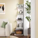 TRIBESIGNS Étagère d'angle à 5 niveaux - Blanc image 2