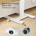 SIHOO D01 Overbed Table - Height & Tilt Adjustable, Laptop Standing Desk with Wheels for Hospital & Home Use, White image 2