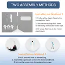 Lebonsoir Moustiquaire de voyage avec sac de transport et crochet adhésif pour plafond, moustiquaire de lit d’extérieur, extra-large pour lit double et lit simple, blanc image 7