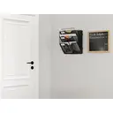 Senhoglb Porte-documents mural A4 à 3 niveaux, en maille métallique, assemblé, Noir, Offre annuelle, Sélection de cadeaux image 5