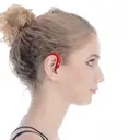VoxorAI C6 Rouge Écouteur de traduction AI mono-oreille, traduction en temps réel prenant en charge 130 langues, casque Bluetooth de jeu élégant pour l'apprentissage, les voyages et les affaires image 7