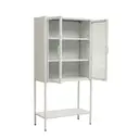 Interiors by Premier Display Cabinet Acier Metal White Tall image 3