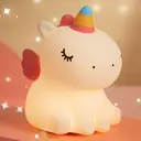 VIVREAL Einhorn‑Nachtlicht für Kinder, niedlich, aus Silikon, dimmbar, LED, Squishy‑Material, wiederaufladbar, Touch‑Lampe für Mädchen & Frauen, Geschenkidee für das Stillen, Schlafzimmerdeko, 1200 mAh, Neujahrsofferte, Top‑Geschenkideen image 0