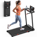 KeHot Tapis de course pliable, tapis de marche électrique 2,5 CV, 1-10 km/h, charge maximale 100 kg, faible bruit, contrôle via application, salle de sport portable pour la maison, pour le jogging et la marche image 0