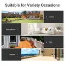 Outsunny Square Garden Table, Outdoor Coffee Table with Tempered Glass Top, Bar Bistro Dining Table, Metal Frame for Patio, Balcony, 68.5 x 68.5 x 84cm image 6