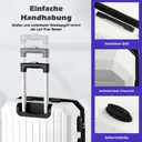 20/24/28 Inch Luggage Set Lightweight Rolling Suitcase with Vanity Case White image 5