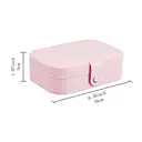 JU7CER Mini portable jewelry box Jewellery Storage Jewellery Box Small Jewellery Box for Girls Jewellery Box Women Travel Jewellery Case Jewellery Organiser for Earrings Necklaces Rings Gift Wedding image 1