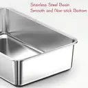Stainless Steel CAT Litter Tray with Lid XXL， Includes Footpad and Litter Tray Scoop， Large Metal Cat Litter Tray Closed - Non-Adhesive， Easy to Clean， for Large Cats image 4