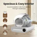 Blinkit Smart Automatic Cat Litter Box (APP Controlled) — 65L Large Capacity, Self-Cleaning & Deodorizing, Multiple Cleaning Modes & Security Identification System, Ultra-Quiet Operation, Suitable for 1–8 kg Cats, MSP-01 image 7