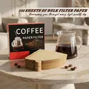 100pcs Coffee Filter Papers, Natural Cone-Shaped Filters for Drip Coffee Makers, Disposable Paper Liners, Compatible with Standard Machines image 1