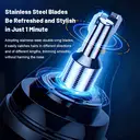 Sparoma 2-in-1 Nose & Facial Hair Trimmer for Men – 7800 RPM High-Speed Motor, 120-Min Runtime, IPX7 Waterproof – Precision Stainless Steel Dual-Blade Head with LED Power Display – Rechargeable Grooming Kit, TC-016 (Black) image 3