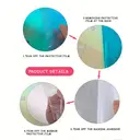 1 piece of PVC mirror with irregular wave acrylic rainbow effect, 30.8CM, for room decoration and aesthetics. image 5