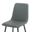 Dining Chairs Argenta Quilted Faux Leather Charcoal 2pcs image 4