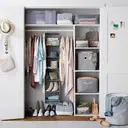 ANQI 6-Tier Hanging Closet Shelf Organizer With Pockets, 8.5" D x 12" W x 9" H, Grey image 4
