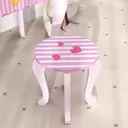 AIYAPLAY Kids Dressing Table Set, 2-Piece Girls Vanity Table with Mirror, Stool, Drawer, Storage, Desktop, Heart-Themed Makeup Desk and Chair, Pink image 1