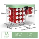 BINGI Compressor Cooler Box 18L Mini Portable Electric Fridge 12/24V DC Electric Freezer Portable Freezer for Car, Truck, Picnic, Camping, and Home Use image 1