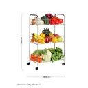 Franco Chrome 3 Tier Storage Cart image 1