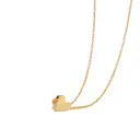 16-Inch 18K Gold Plated Heart Pendant Necklace, Dainty Stainless Steel Love Charm Choker image 2