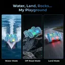 Tokky Remote Control Toy Car Fully Sealed Deep Waterproof Four-Wheel Drive 360° Rotation Colorful Lights USB Charging Amphibious QX014 image 2