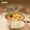 Plodon Marmite électrique 1600 W 7 L, grande capacité, multifonction, tout-en-un, cuve antiadhésive, mijoteuse, pour sauter et mijoter image 3