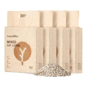 fukumaru Tofu Cat Litter, Strong Clumping Cat Litter, Dust Free Unscented Flushable Tofu Litter, Natural, Lightweight and Low Tracking Kitty Litter Pellets Mixed (Applewood) 2.7kg*4 bags image 0