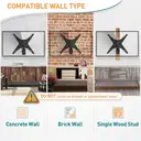 TV Wall Bracket Height Adjustable Gas Spring Arm Monitor Wall Mount for Most 23"-55" LED, LCD, OLED Flat or Curved TVs with VESA 100x100-400x400mm up to 25KG, Full Motion Corner TV Mount image 6