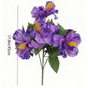 Yuejia Lot de 3 bouquets de fleurs artificielles en soie hibiscus tropical violet - 45 cm image 1