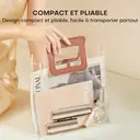 Uniorange H16 Sèche-cheveux portable pliable haute vitesse, moteur 110 000 tr/min, technologie bouclier ionique 1 milliard+, avec 4 buses de coiffage - Doré image 3