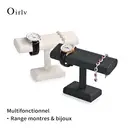 Oirlv Support de Montres , Présentoir de Montres avec Socle, Organisateur pour Montres, Colliers, Bracelets, Chouchous et Serre-Têtes, Présentoir de Bijoux pour Photographie Femme Homme image 1