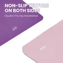 MISS LULU Good Nite Yoga Mat Exercise Mats Workout Pilates Fitness Mat for Women Men Non-Slip Thick 10mm High Density Gymnastics Mats with Carry Strap Tpe 183 x 61 x 1cm (Green/Black) Purple/Pink image 3