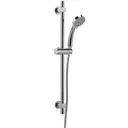 Croydex Essentials Chrome Shower Set - Riser Rail/Shower Head/Hose image 0