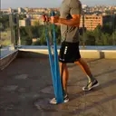 3PK Flat Resistance Band - TPE Size: 15*120cm   Light/Medium/Heavy Resistance， durable resistance，No smell， Soft Touch，Excellent stretchability image 3