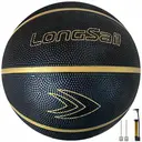 High-quality Rubber Basketball（29.5"） Size7# Black/Gold image 0