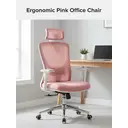 SIHOO M18 Ergonomic Office Chair, Computer Desk Chair with Adjustable Headrest and Lumbar Support, High Back Executive Swivel Chair for
Home Office (Morandi Pink) image 3
