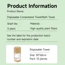 YIJINCHAN Disposable Compressed Towels, 10 Pcs in Paper Tube image 5