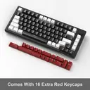 MageGee STAR75 75% Wired Mechanical Keyboard, QWERTY US layout, Compact Blue Backlit Wired Gaming Keyboards with Red Switches, EVA Foam, Knob Control, STAR75 Portable NKRO PC Gaming Keyboard - White & Black image 6