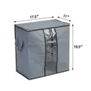 3 Pack Large Capacity Clothes Storage Bags with Clear Window and Handles, Foldable Fabric Closet Organizers image 4