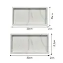 JORDAN&JUDY 2-Pack White Marble Pattern Silicone Tray, Elegant & Stylish image 5
