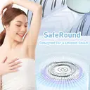 Electric Shaver for Women, 2-in-1 Electric Razor for Womens Legs Underarm Face Pubic Hairs, Rechargeable Razor Body Hair Trimmer Wet & Dry Use,Blue image 6