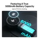 JISULIFE Life 7 Ventilateur portable 3-en-1 avec affichage LED - Noir image 3