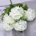 Yuejia 1Pc 13in/33cmArtificial 7-Head Hydrangea Silk Flower Silk Flower Living Room Bedroom Wedding Flower Arrangement Artificial Flower Decoration(white) image 8