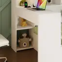 Merax Single Daybed with Bookcase & Computer Desk, 3FT Sofa Bed with Storage, Drawers & USB Type-C Port, 90 x 190 cm Multi-functional Wooden Bed Frame for Living Room/ Bedroom, White (No Mattress)  image 8