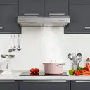 Ciarra Slimline 60cm Cooker Hood for Cabinet Mounting – Stainless Steel Housing, Compact Build, Dual Venting Option, Push-Button Control image 3